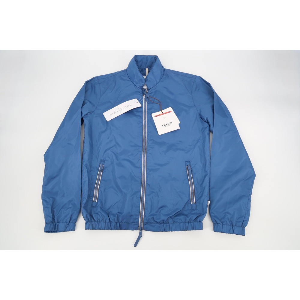 AT.P.CO Jacket Mens XS Blue Bomber Windbreaker‎ Lightweight Full Zip NEW